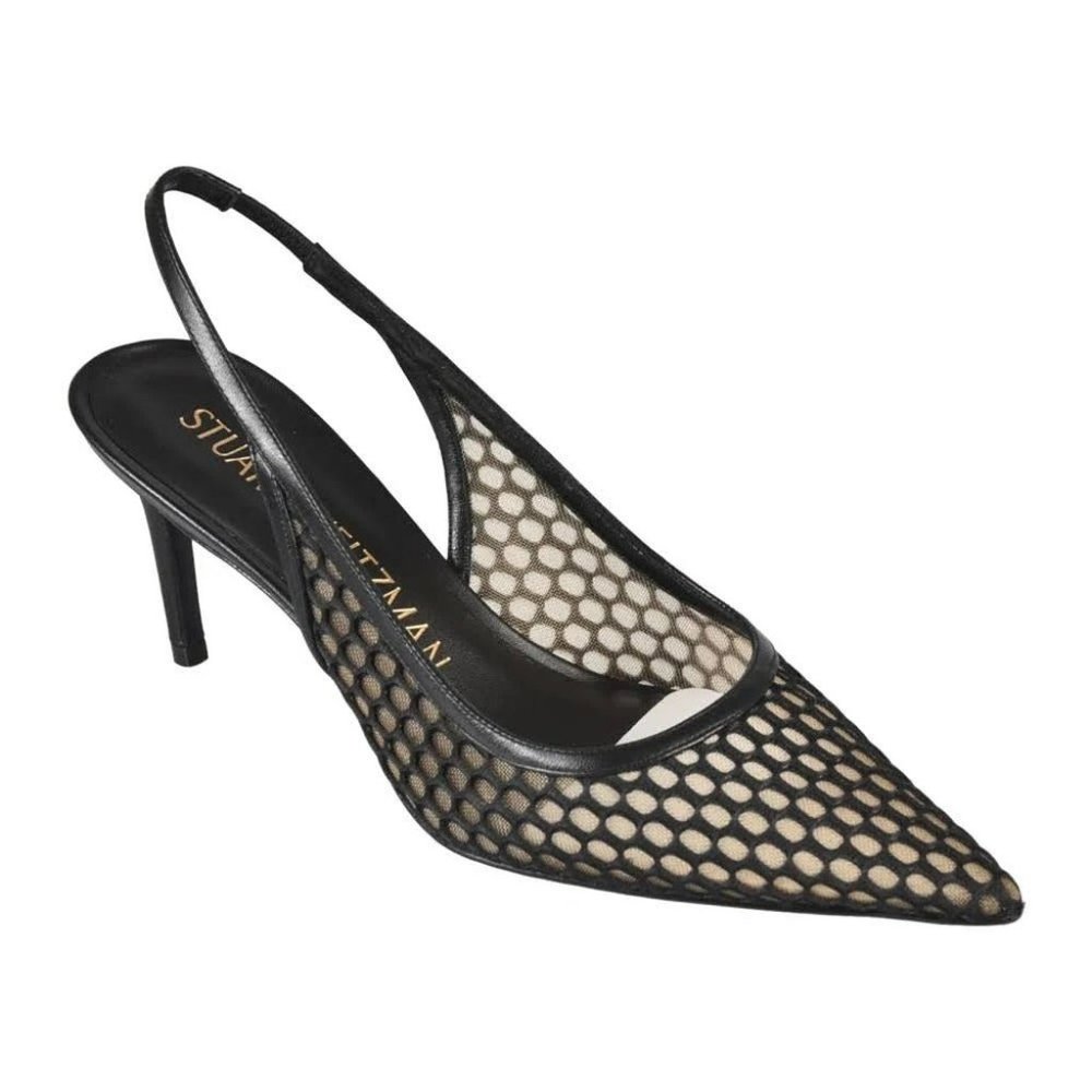 Stuart Weitzman Women's Stuart 75 Slingback Pump Black Size 9 B (MSRP $495)